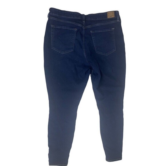 Signature Levi Strauss Gold Mid-Rise Stretch Skinny Dark Wash Jeans 16 Short - Picture 11 of 15